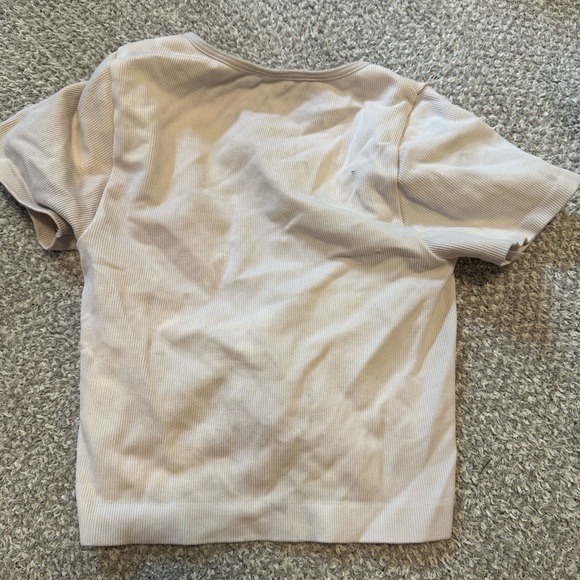 Urban Outfitters light Gray Ruched crop top - Picture 2 of 2